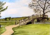 54 - Barbara Hilton 'Chinese Bridge Croome' Watercolour.JPG